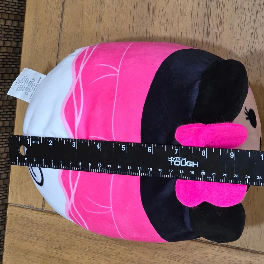 Disney Tsum Tsum Minnie Mouse Sushi Roll Plush Pink Black 10 inch 88289 Pink